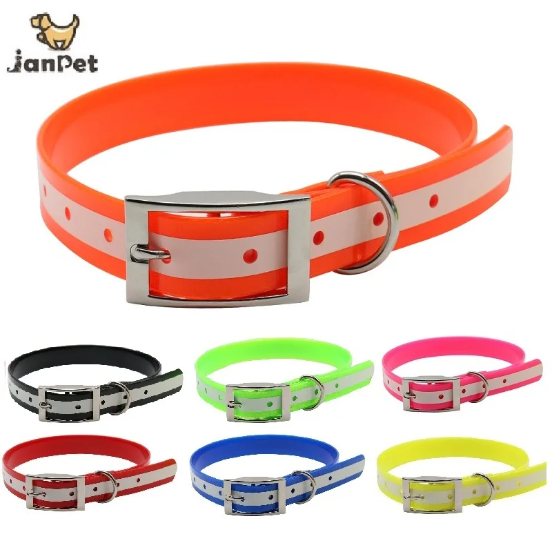 Pet Dog Collar Tpu+nylon Night Glowing Reflective Safety Collars Deodorant Waterproof 32915334691