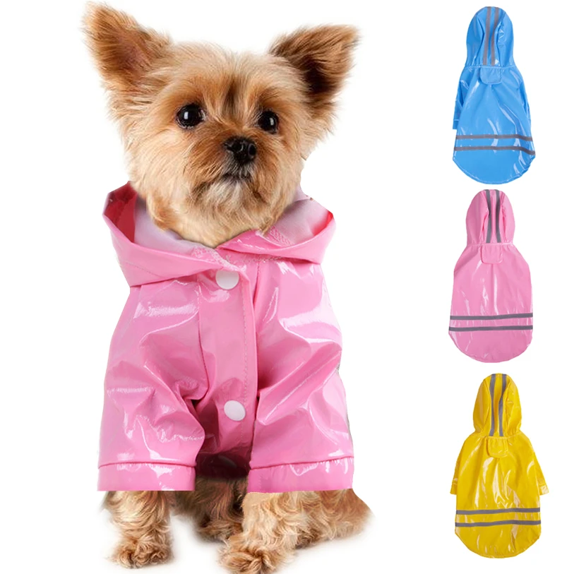 Summer Outdoor Puppy Pet Rain Coat S-XL Hoody Waterproof Jackets PU Raincoat for Dogs Cats Apparel 32954449020