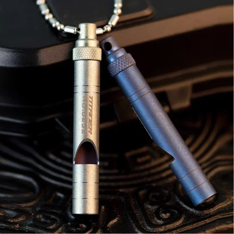 High-Grade Dog Trainings Metal Titanium Whistle Emergency Survival High Frequency Sound 123db 32980905062