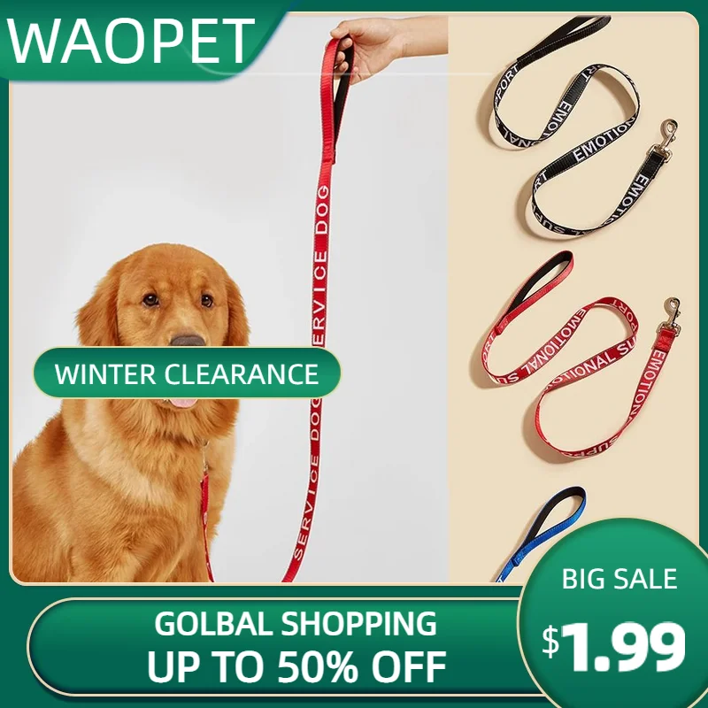 Dog Leashes with Padded Handle, Reflective Lead Belt, Work Service Dog Emotional Support 32991132204