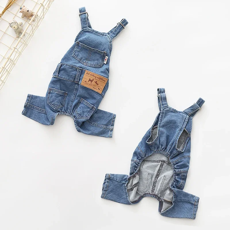 French Bulldog Clothing Denim Pet Dog Clothes Jumpsuits Autumn Winter Dogs Pets Clothing for Dog 33005137151
