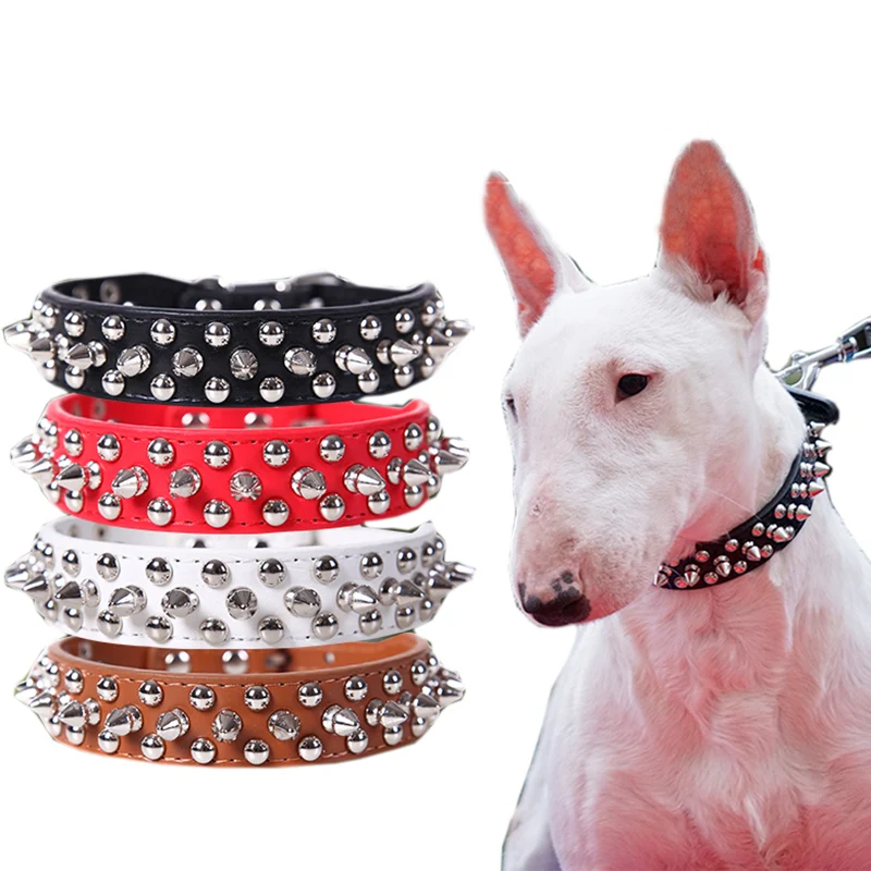 Anti-Bite Spiked Studded Pet Dog Collar for Small Medium Large Dogs Sport Padded Bulldog Pug Puppy 33052195540