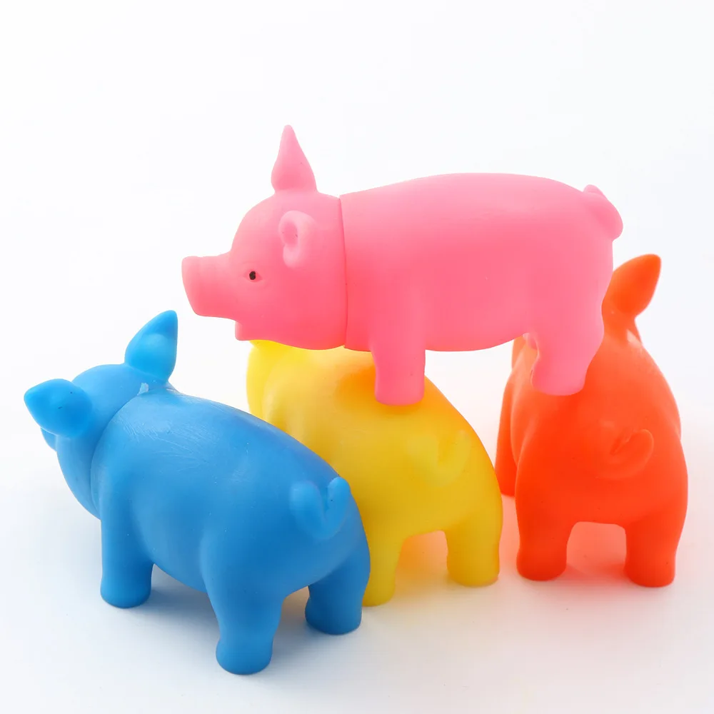 New Cute Dog Toys Screaming Rubber Pig Pet Toys Squeak Squeaker Dog Chew Pet Gift Home Decorations 33055490574