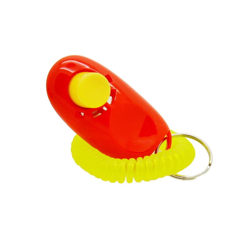 Dog Pet Click Clicker Training Obedience Agility Trainer Aid Wrist Strap New 4000033898426