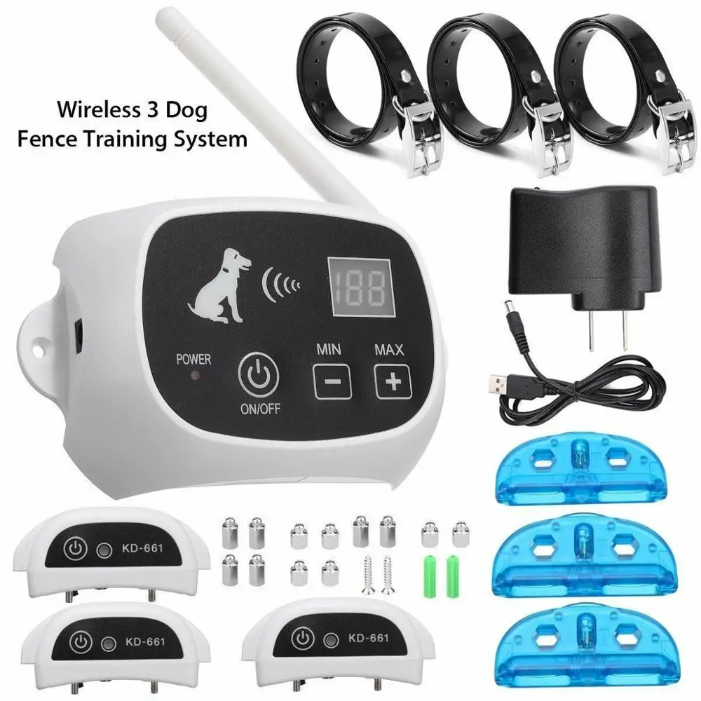 1/2/3 Wireless Electric Dog Pet Fence Shock Collar System Waterproof Transmitter 100g2280 4000060671507