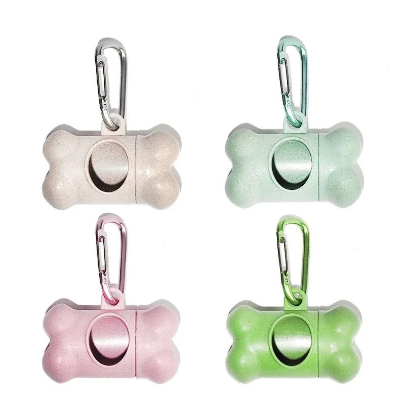 Pet Dog Poop Bag Bone Shape Dispenser Waste Garbage Carrier Holder Dispensers Dogs Trash 4000186592714