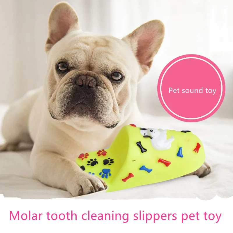 Pet Slipper Shape Squeaky Toys Puppy Chew Play Toys Dog Sound Toys PVC Doggy Play Squeaker Chewing 4000253236086