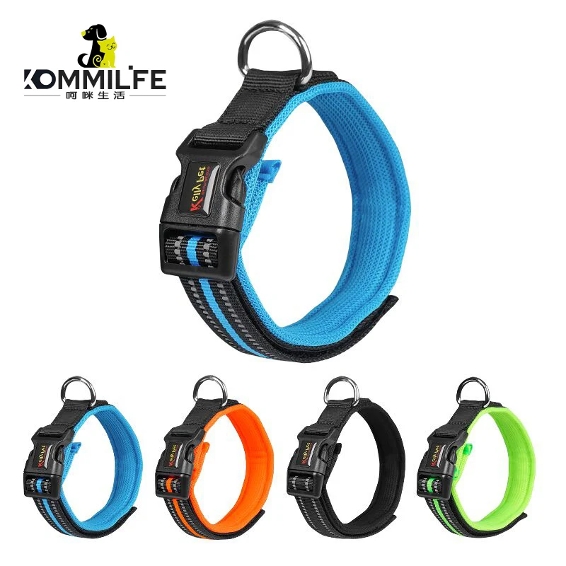 Breathable Mesh Nylon Dog Collar Reflective Pet Collars for Dogs Small Medium Large Dog Training 4000297475937