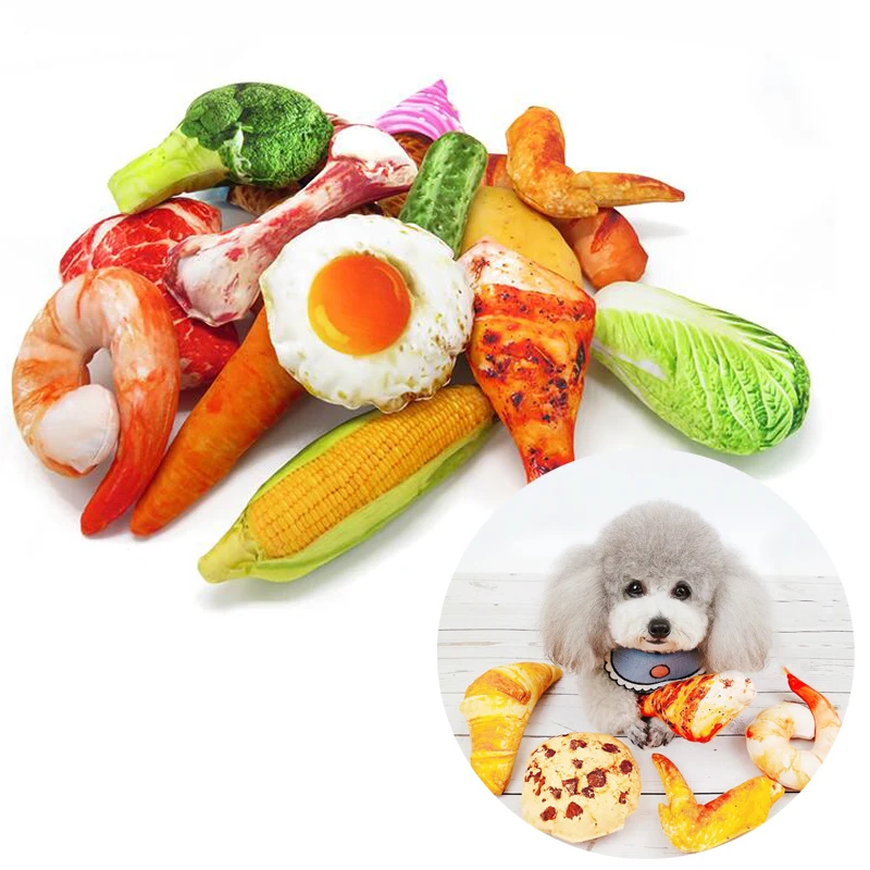 Dog Toys Funny Drumstick Simulation Meat Puppy Play Games Chew Toys Squeaky Pet Toys for Small 4000301051772