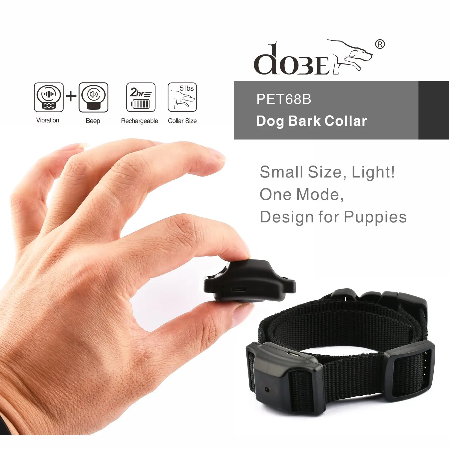 Dog Bark Collar Pet Product Bark Stop Automatic Anti Bark Control Collar Electric No Shock Pet Dog 4000304696819