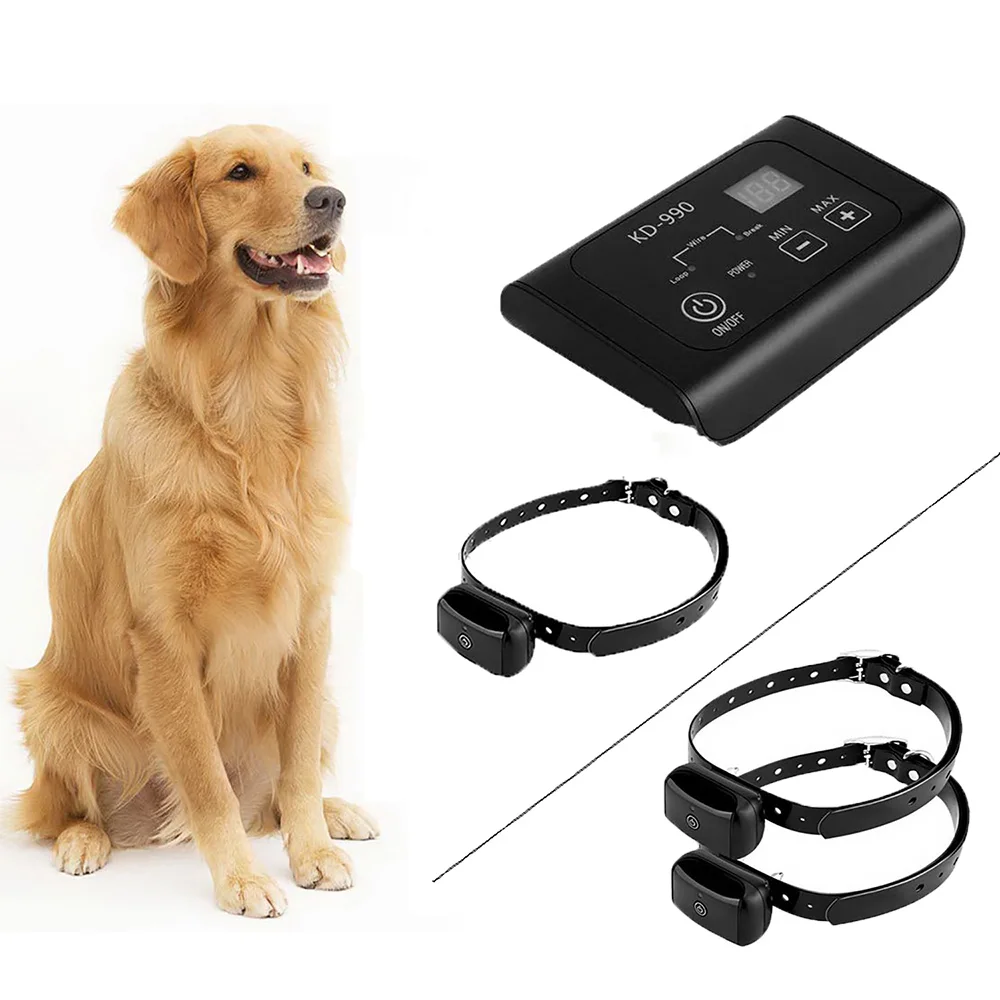 KD990 Newest Design Dog Fence System, Electric Dog Collar Fence with 1/2 Collars 100g2280 4000306899689