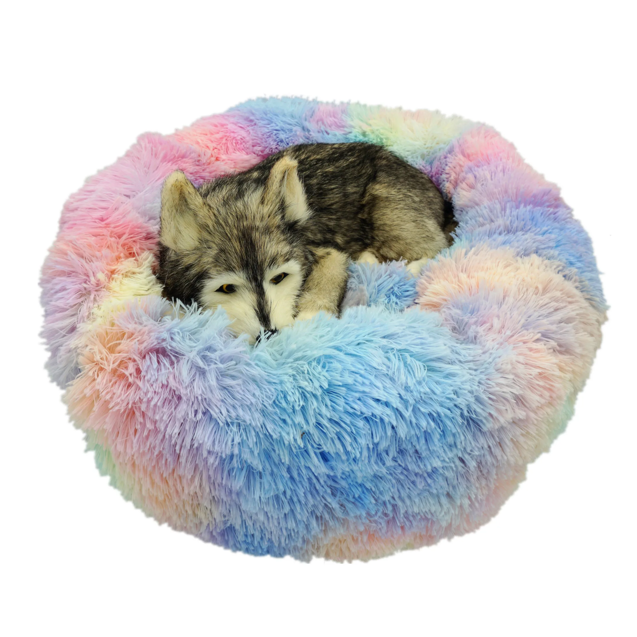 Calming Dog Bed Sofa Round Plush Mat for Dogs Large Big Labradors Cat House Donut Dcpet Pets 4000332441274