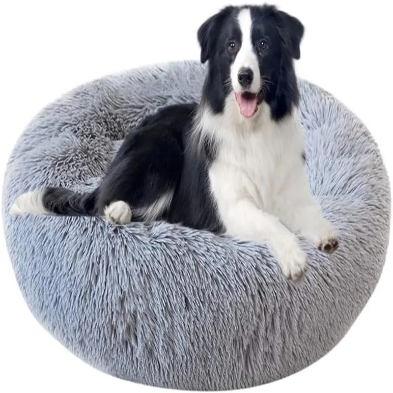 Pet Dog Bed Comfortable Donut Cuddler Round Dog Kennel Ultra Soft Washable Dog and Cat Cushion Bed 4000580378982