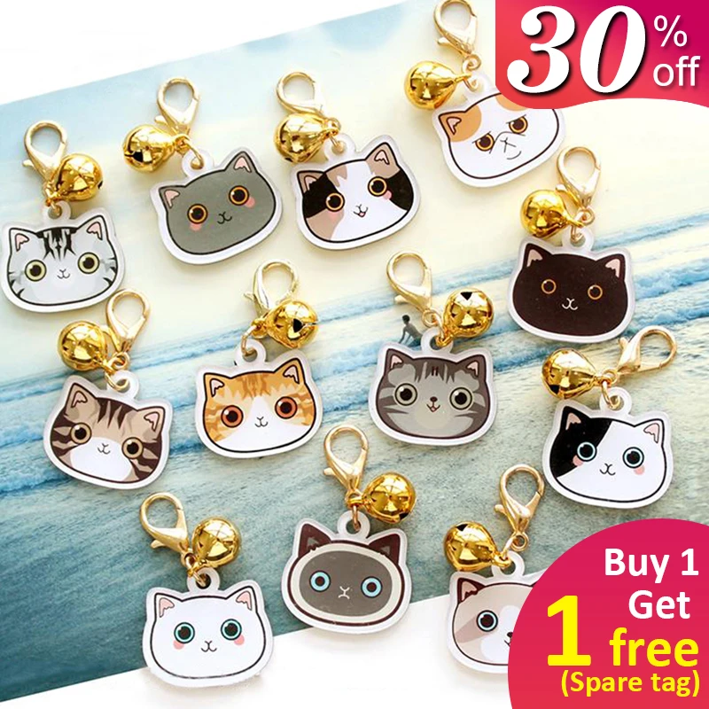 Personalized Cat Tag with Icon Handmade Acrylic ID Tag for Cats Collar Kitten Adorable Nameplate 4000590424511