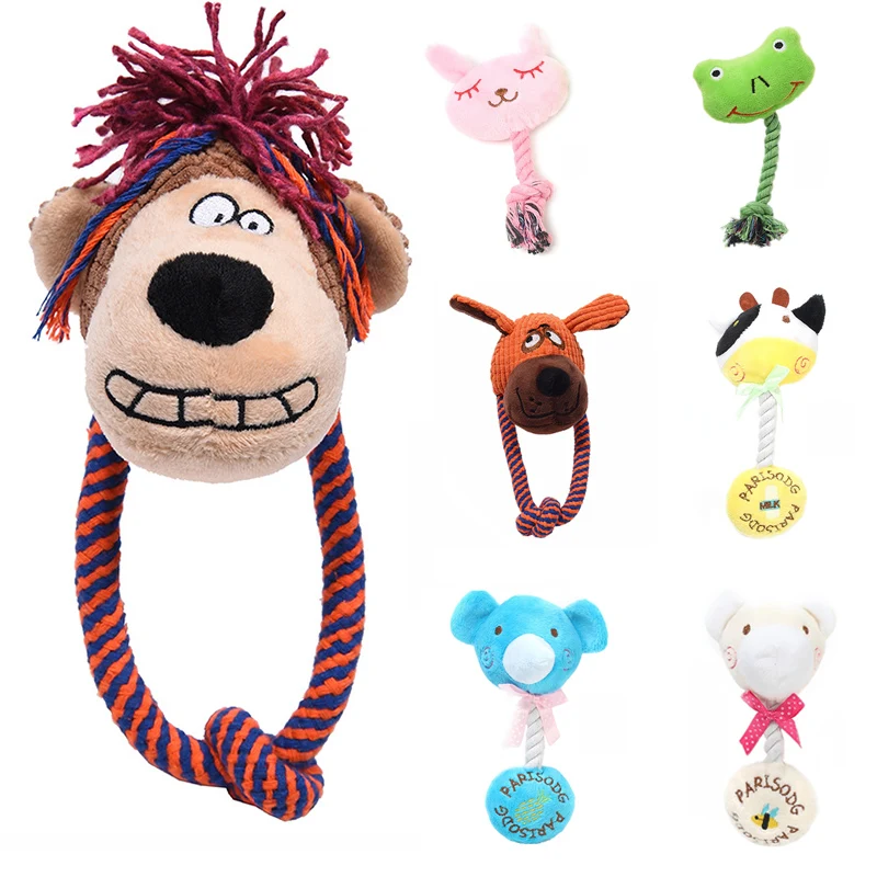 Cartoon Animals Pet Dog Chew Toy Squeaky Dog Toys for Small Dogs Bite Resistant Puppy Toys Pets 4000812854242
