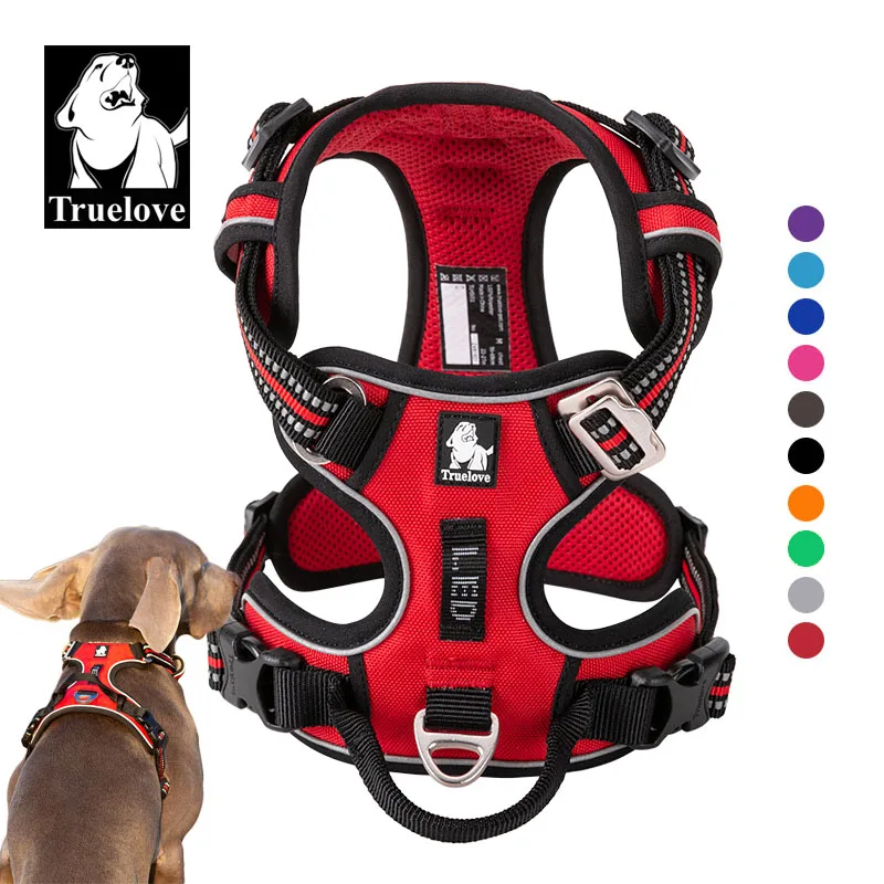 Truelove Front Nylon Dog Harness No Pull Vest Soft Adjustable Safety Harness for Dog Small Large 4000910677530