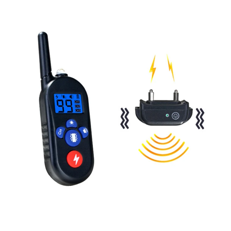 Rechargeable Waterproof Electronic Dog Training Collars, Stop Barking, LCD Display 4000931409373
