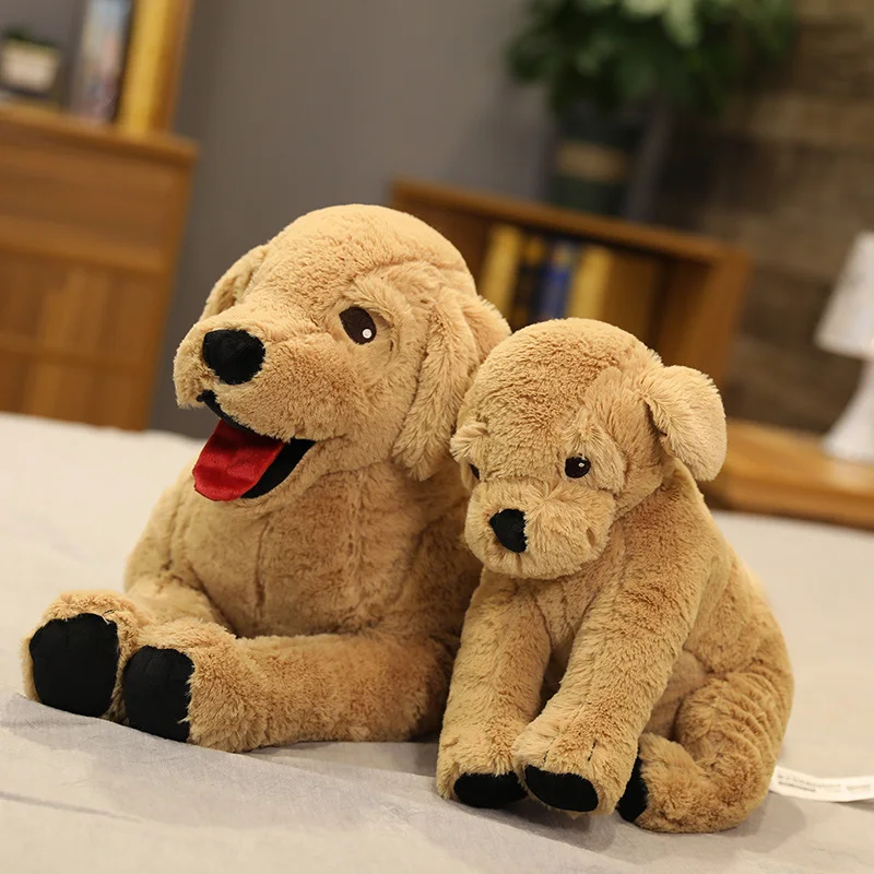 Cute Dog Plush Toy Lifelike Labrador Puppy Soft Doll Stuffed Reallife Animal Lying Position Dog 4001098043318