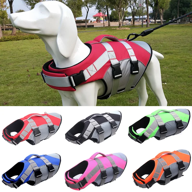 Summer Puppy Dog Life Jacket for Small Medium Dogs Reflective Pet Life Harness Vest Swim Suit 4001227011910