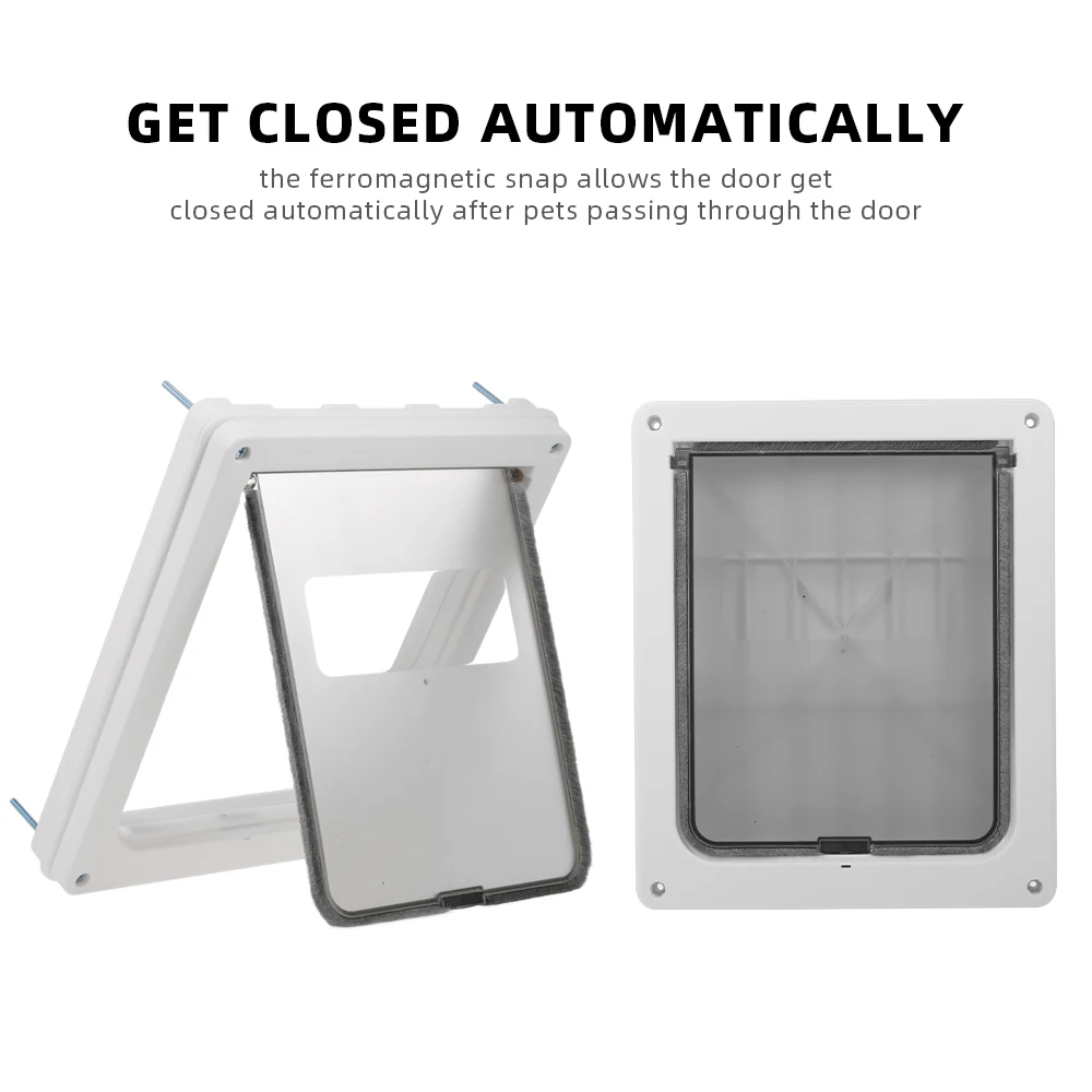 Pet Dog Door Safe Ferromagnetic Wall Entry Locking Automatically Close Cat Door Pet 4001228793550