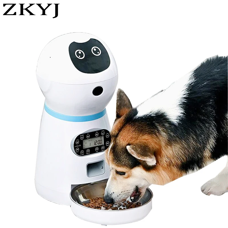 Dog Automatic Feeder with Voice Timing Stainless Steel Bowl Cat Dry Food Dispenser Tuya APP (3.5L) 4001283077294